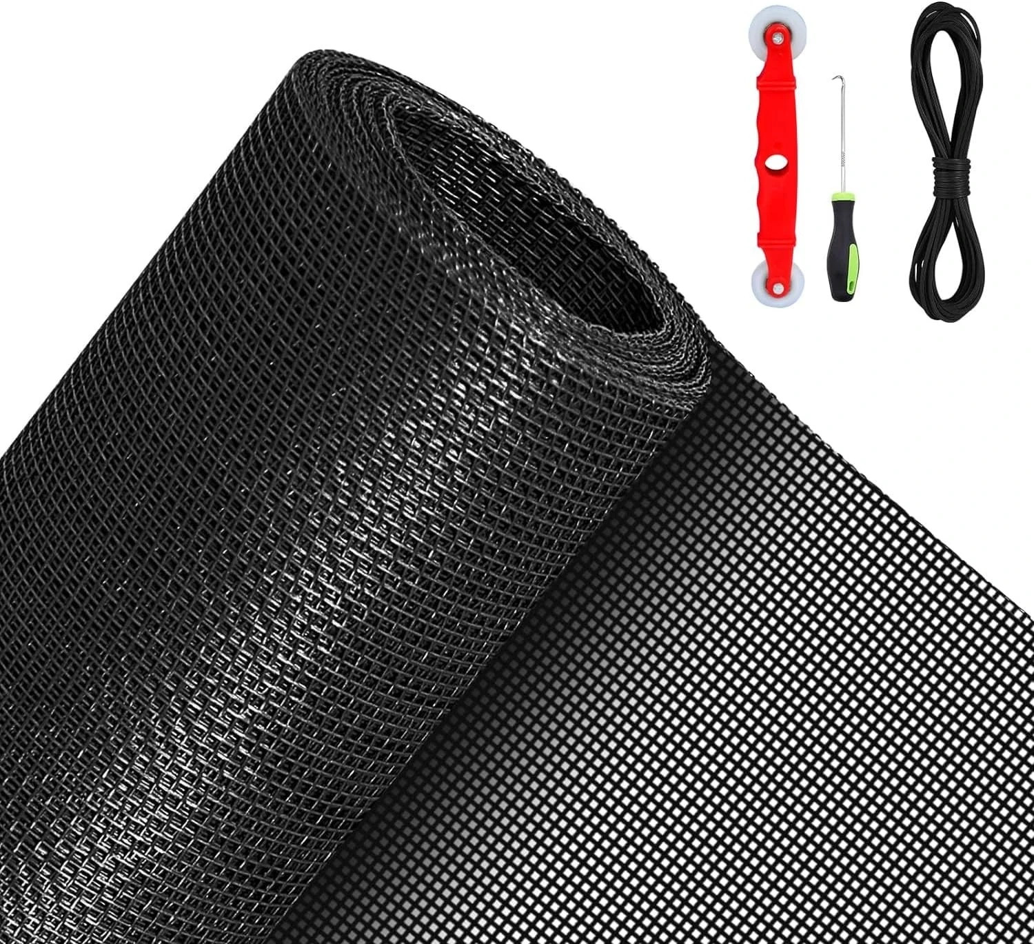 QWR Pet Proof Window Screen and Screen Door Replacement Kit 39×118 Upgraded Dur