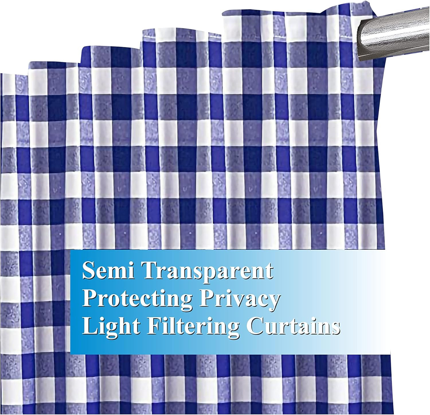Rod Pocket Curtains 96 Inches Long,Bedroom Curtains 96 Inches Long,Buffalo Check