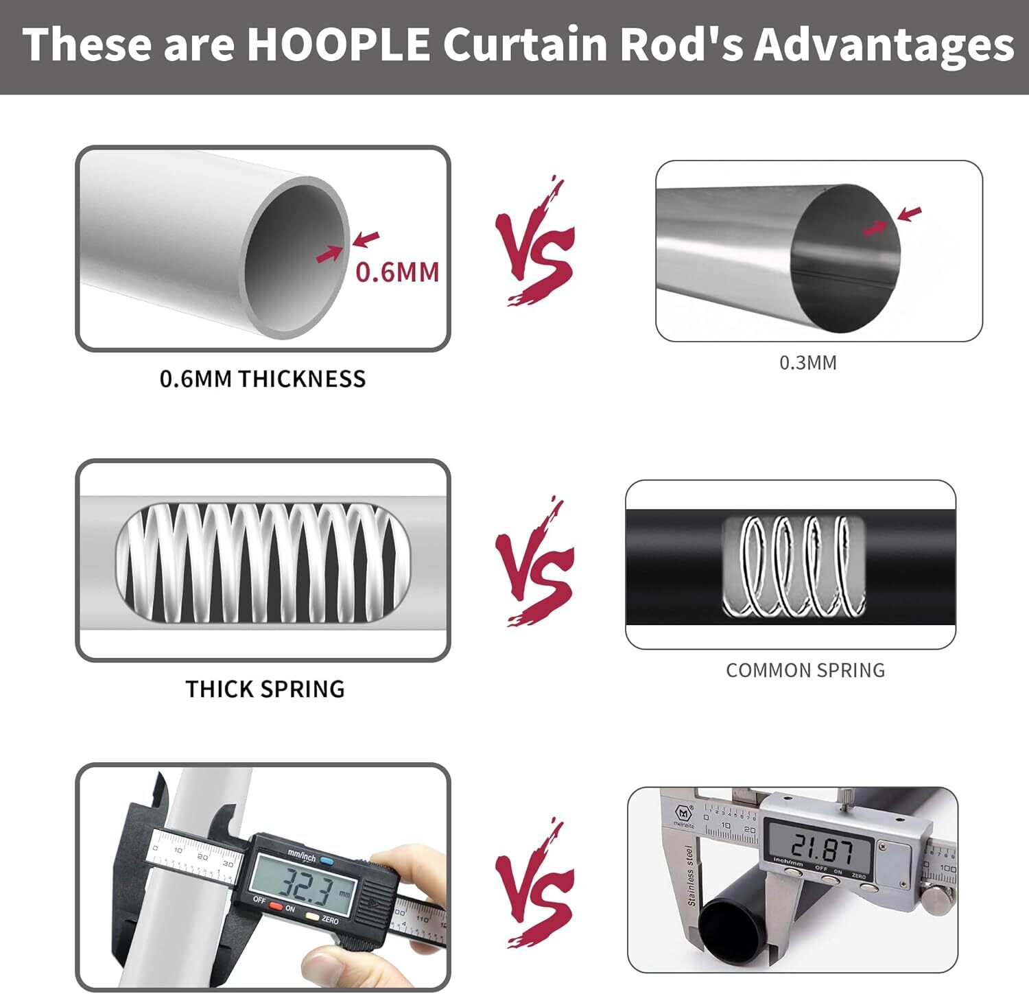 Room Divider Tension Curtain Rod,102-120 In No Drilling Tension Rods for Windows