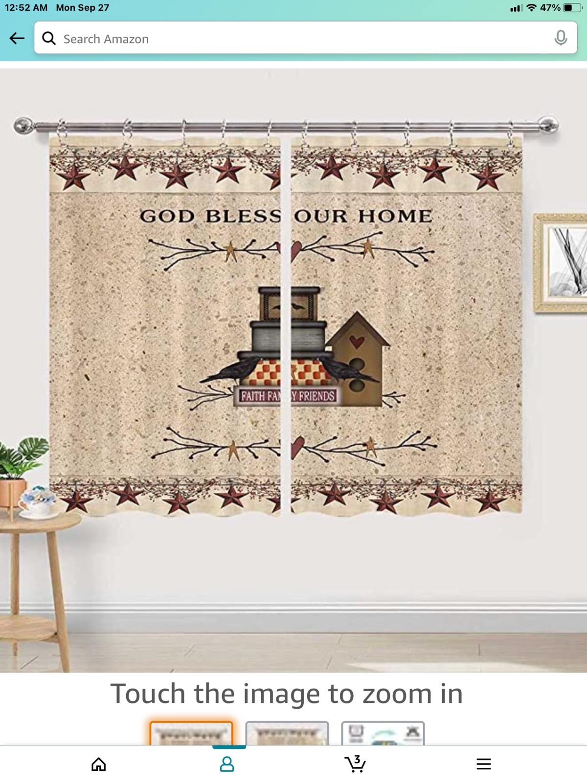 Faith Family Friends Country Window Panels