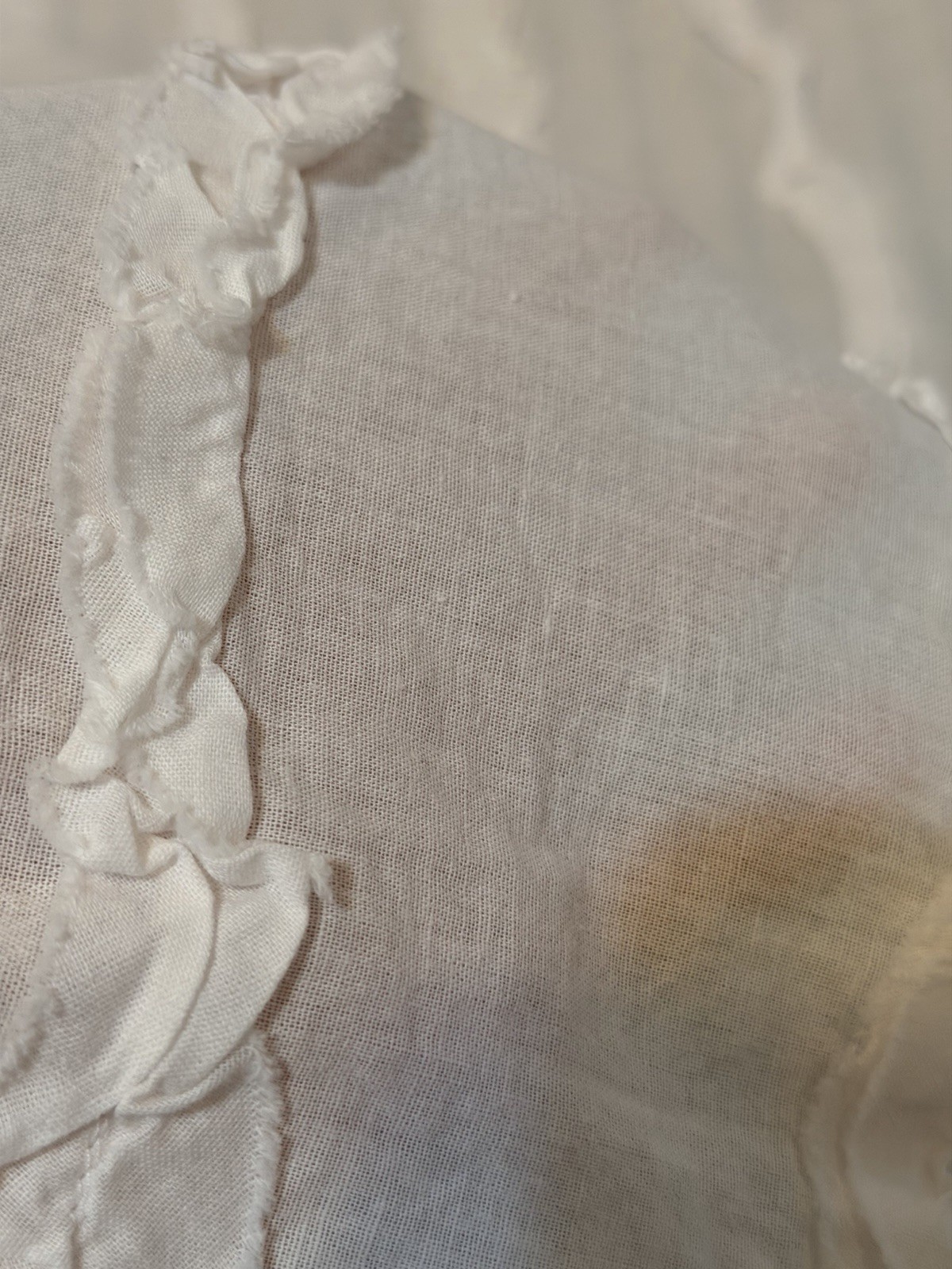 Simply Shabby Chic Light-Filtering Curtain One Panel 51” x 79” white ruffle