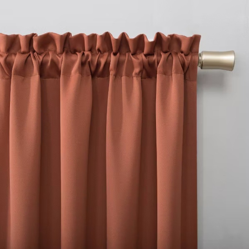 40″x95″ Pocket Curtain Panel Orange: Modern Polyester Indoor Drapery – 1 Pc