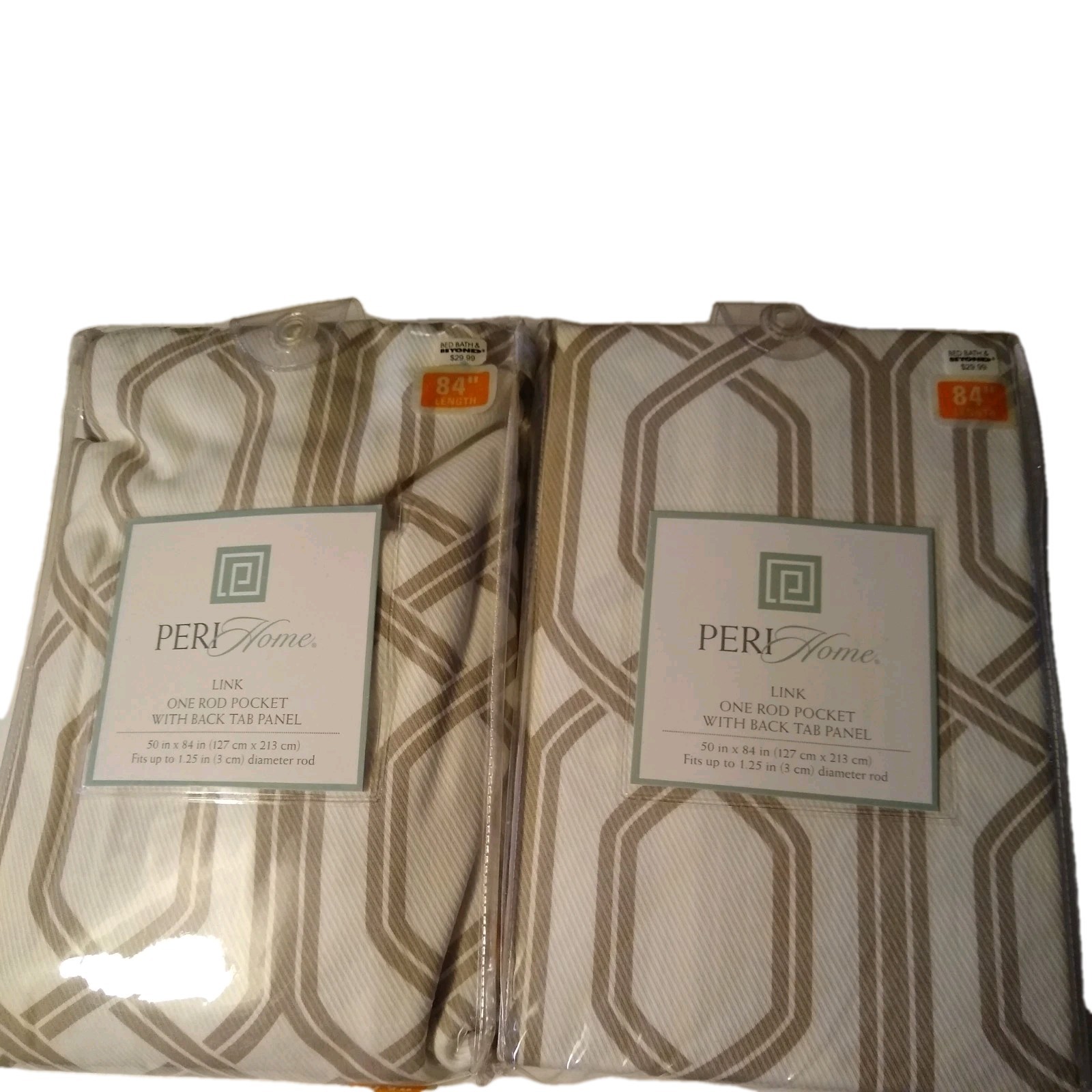 Peri Home Geometic tab lined Curtain Panel 50″ x 84″