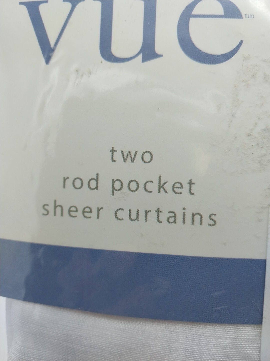 Vue Rod Pocket Sheer Curtain Snow Texture White Set Of 2 37in x 84in