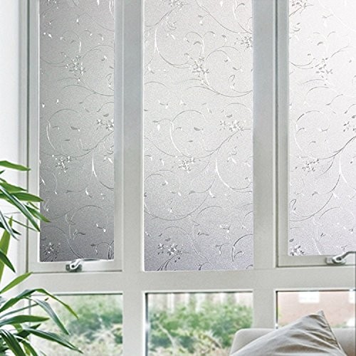 Frosted Privacy Window Film, Glass Door Privacy Film 35.4×78.7 Inches Wheat