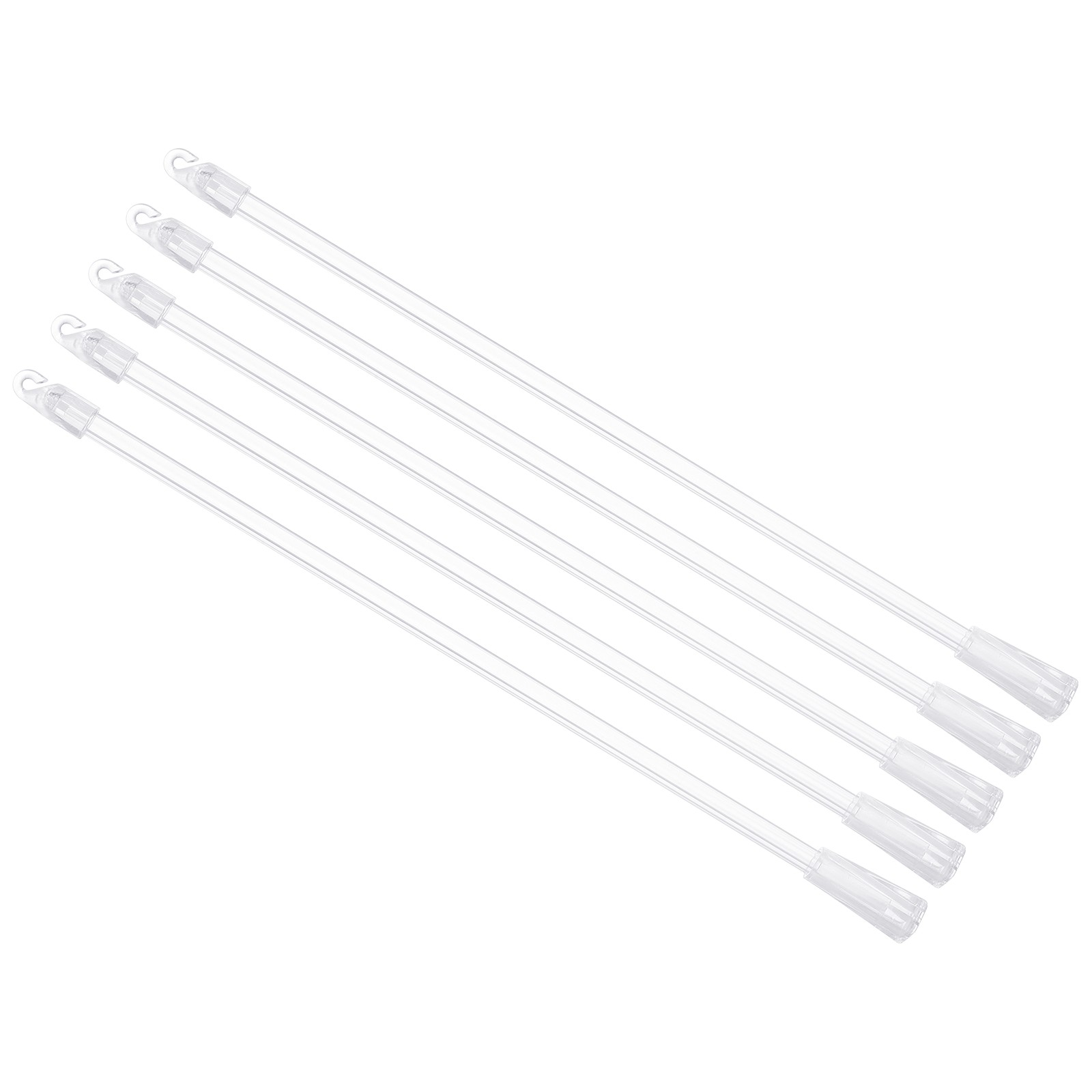 5Pcs 12″ Blinds Wand Replacement Blinds Tilt Wand with Hook and Grip Clear