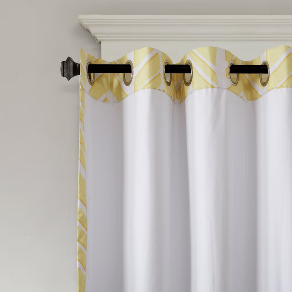 84″x50″ Amanda Printed Blackout Window Panel Yellow