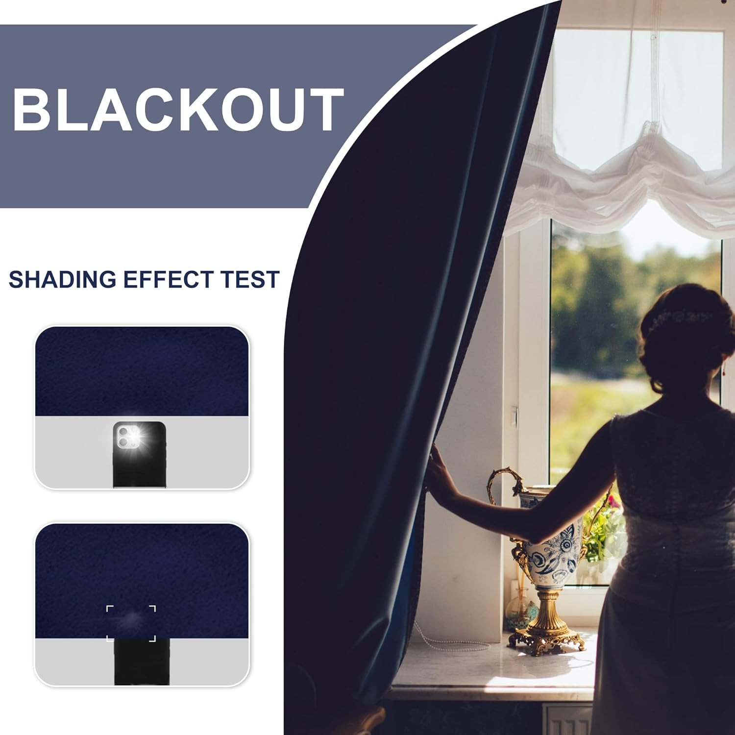 Blackout Curtains for Bedroom– Thermal Insulated,Noise Reducing Room Darkening D