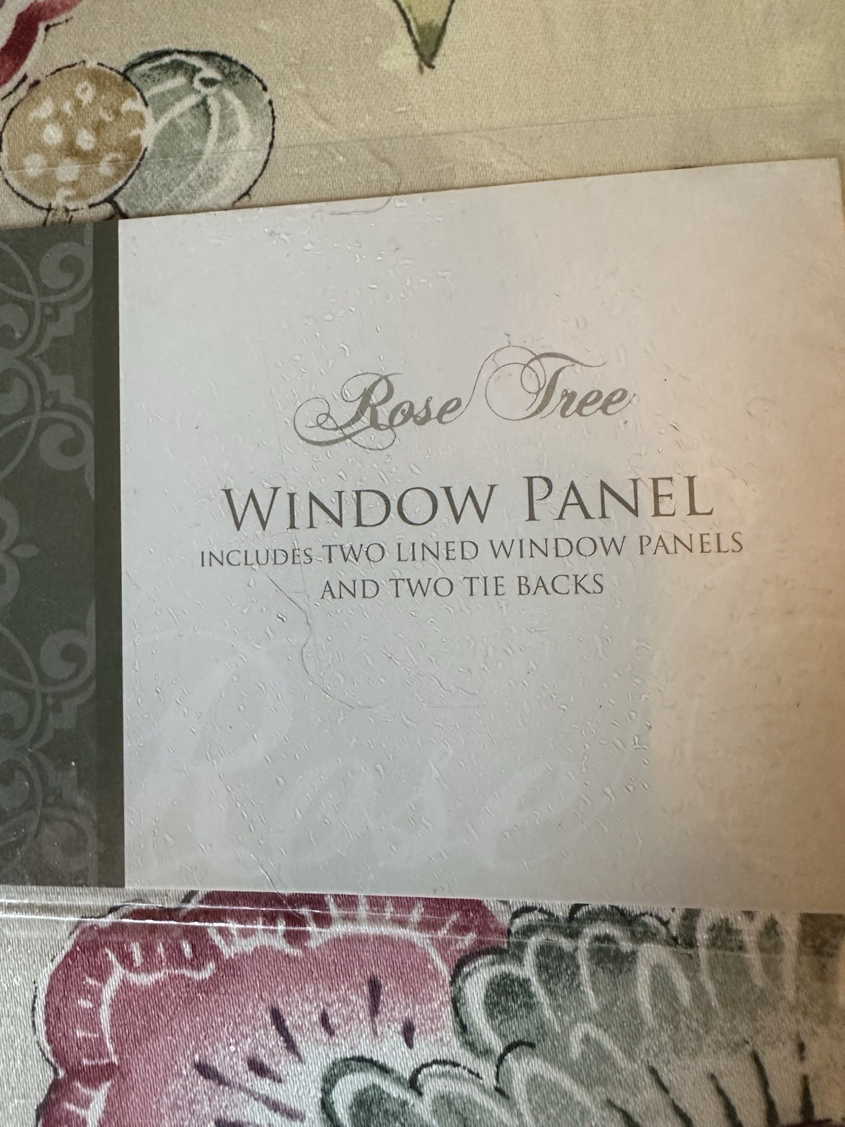 Rose Tree New Window Panel Two Lined Window Panels And TwoTie Backs & 1 Valance