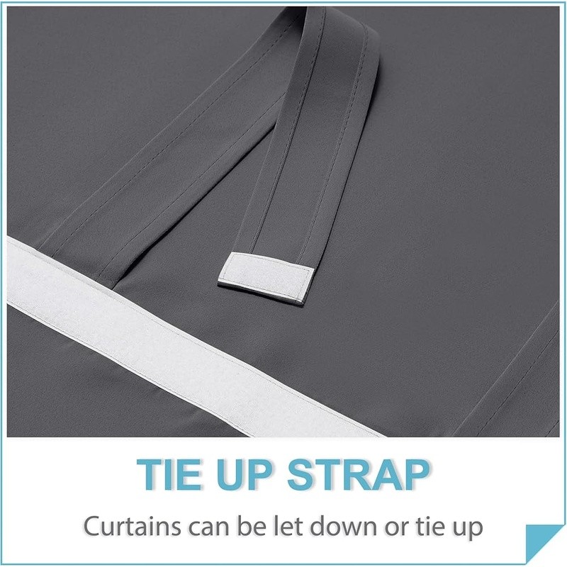 Blackout Curtain Panel Adhesive Installation Privacy Shade Thermal Insulation US
