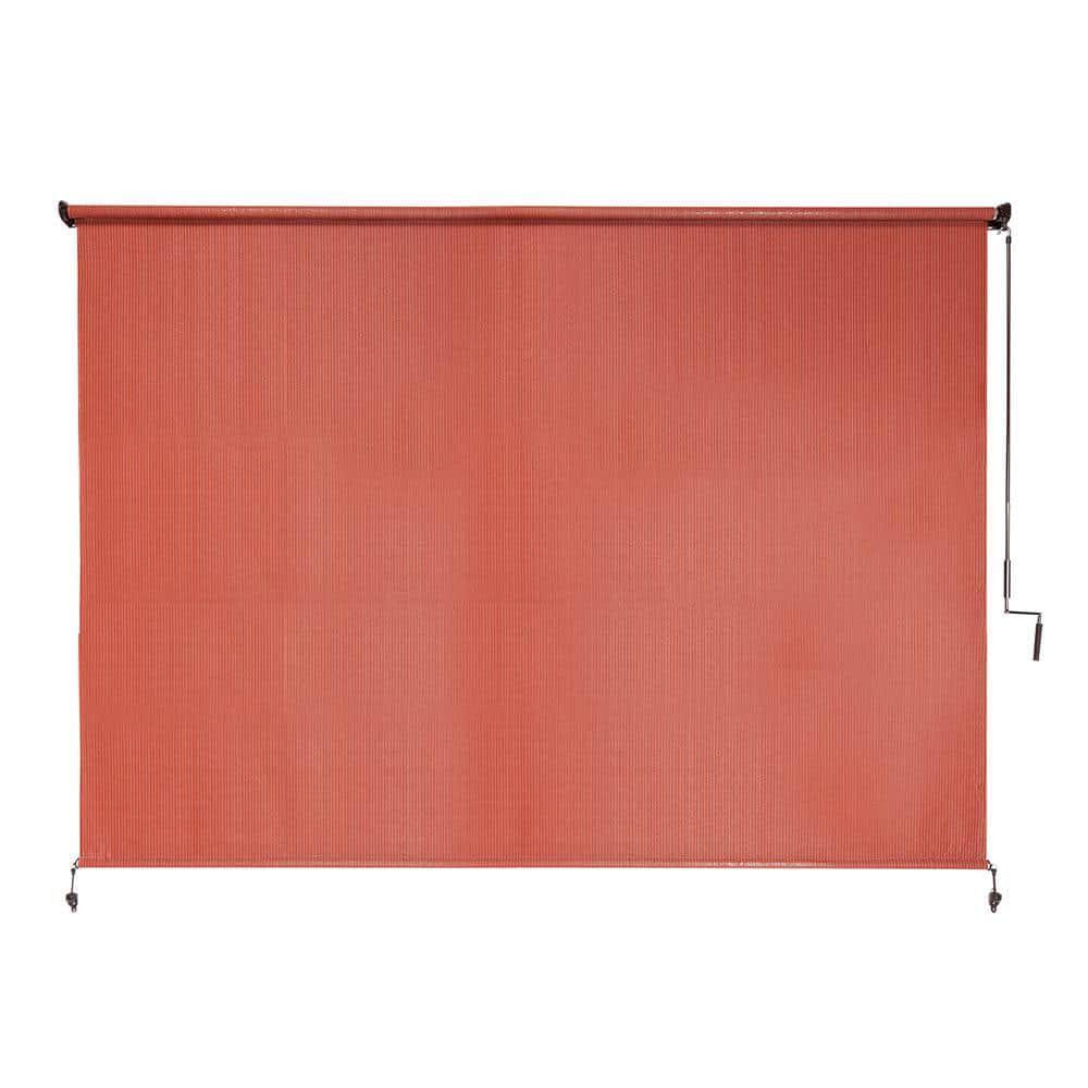 Coolaroo Exterior Roller Shade Terracotta Fade Resistant 96 in. W x 72 in. L
