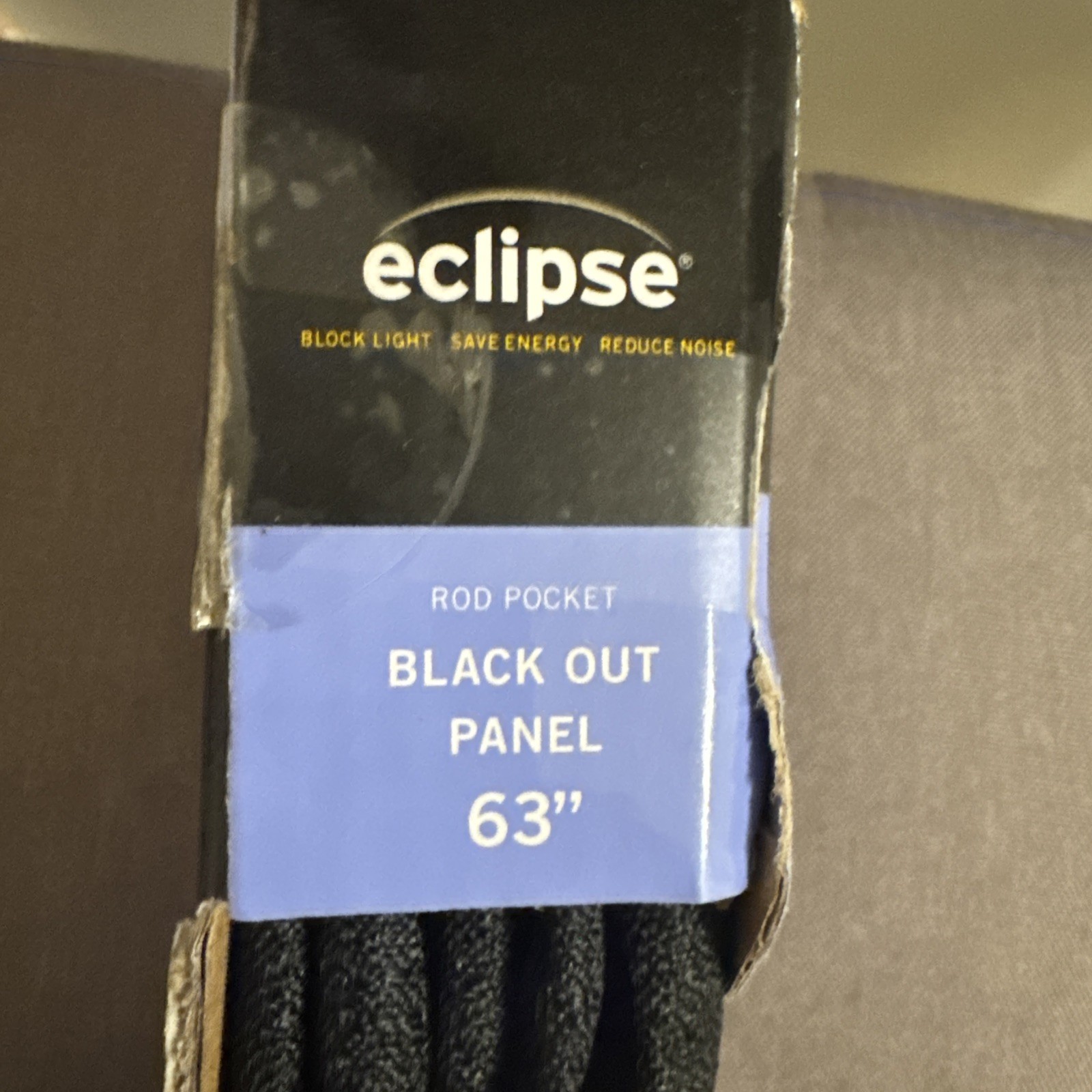 Eclipse Samara Blackout Energy-Efficient Thermal Curtain Panel, 42″ x 63″ Black