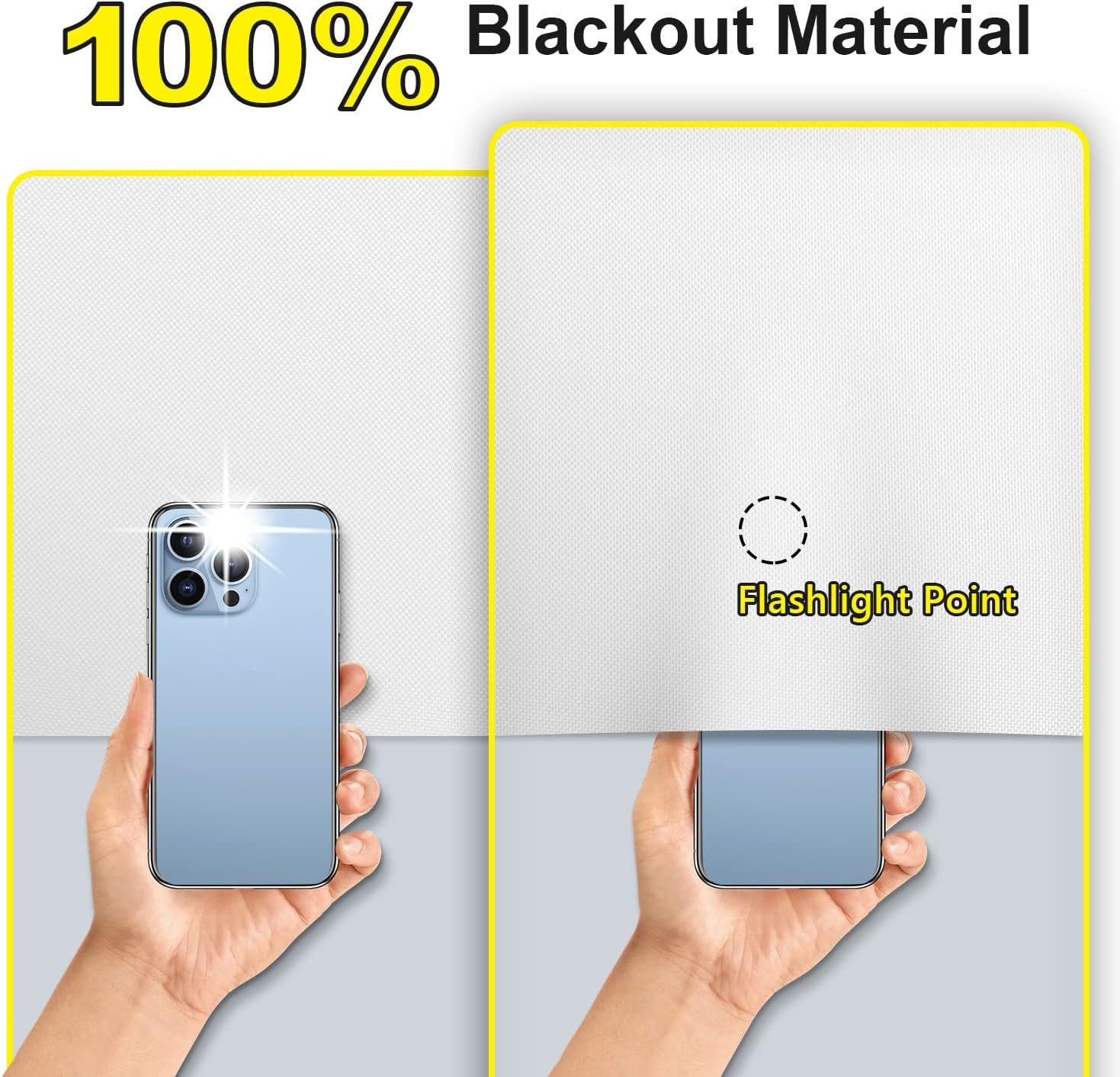 Blackout Curtains for Bedroom, Portable 100% Black Out Window Cover Film, Cuttab