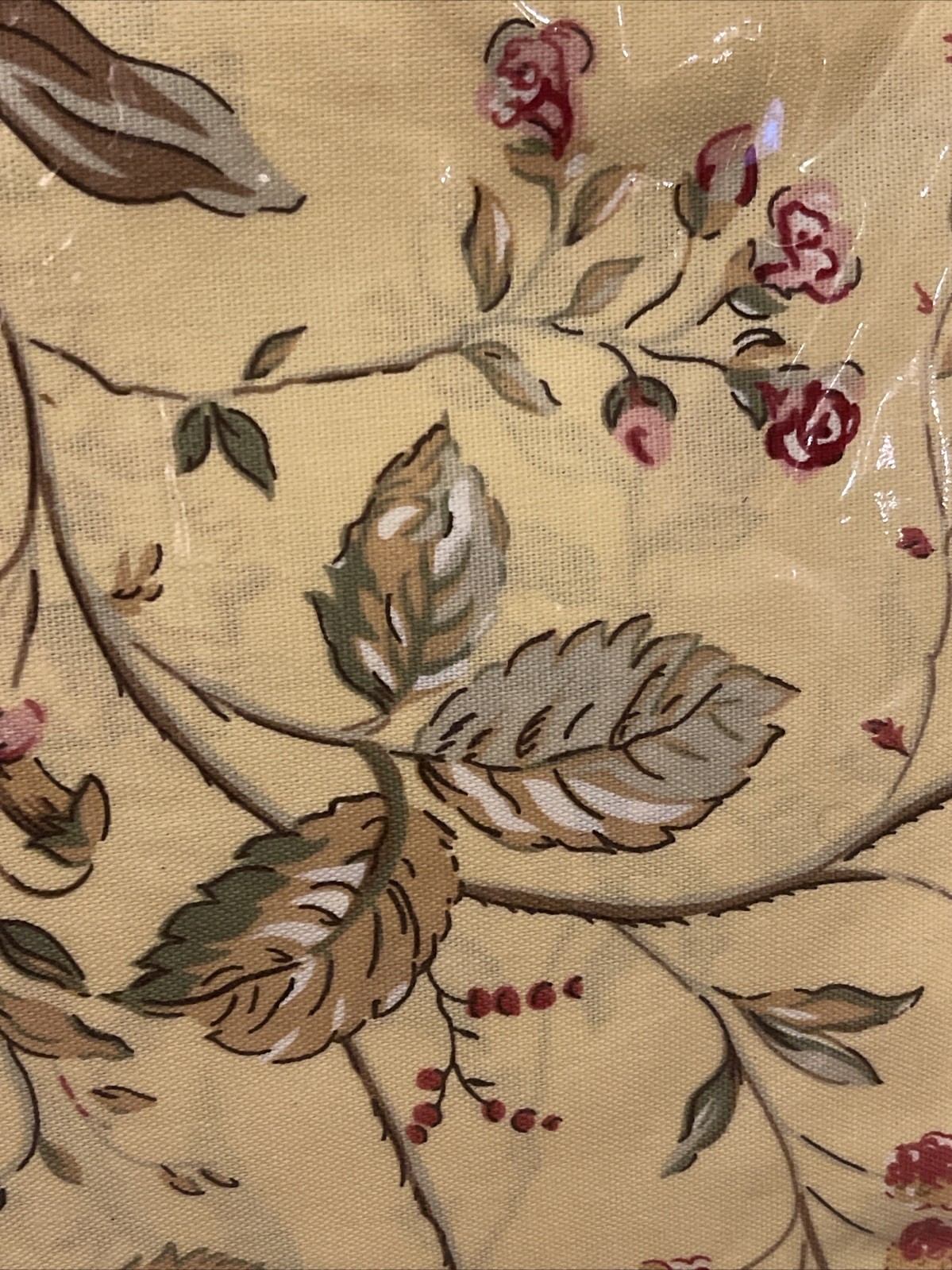 NEW A L Ellis Curtains Tailored w/Ties T811 Coventry Floral Yellow High Quality