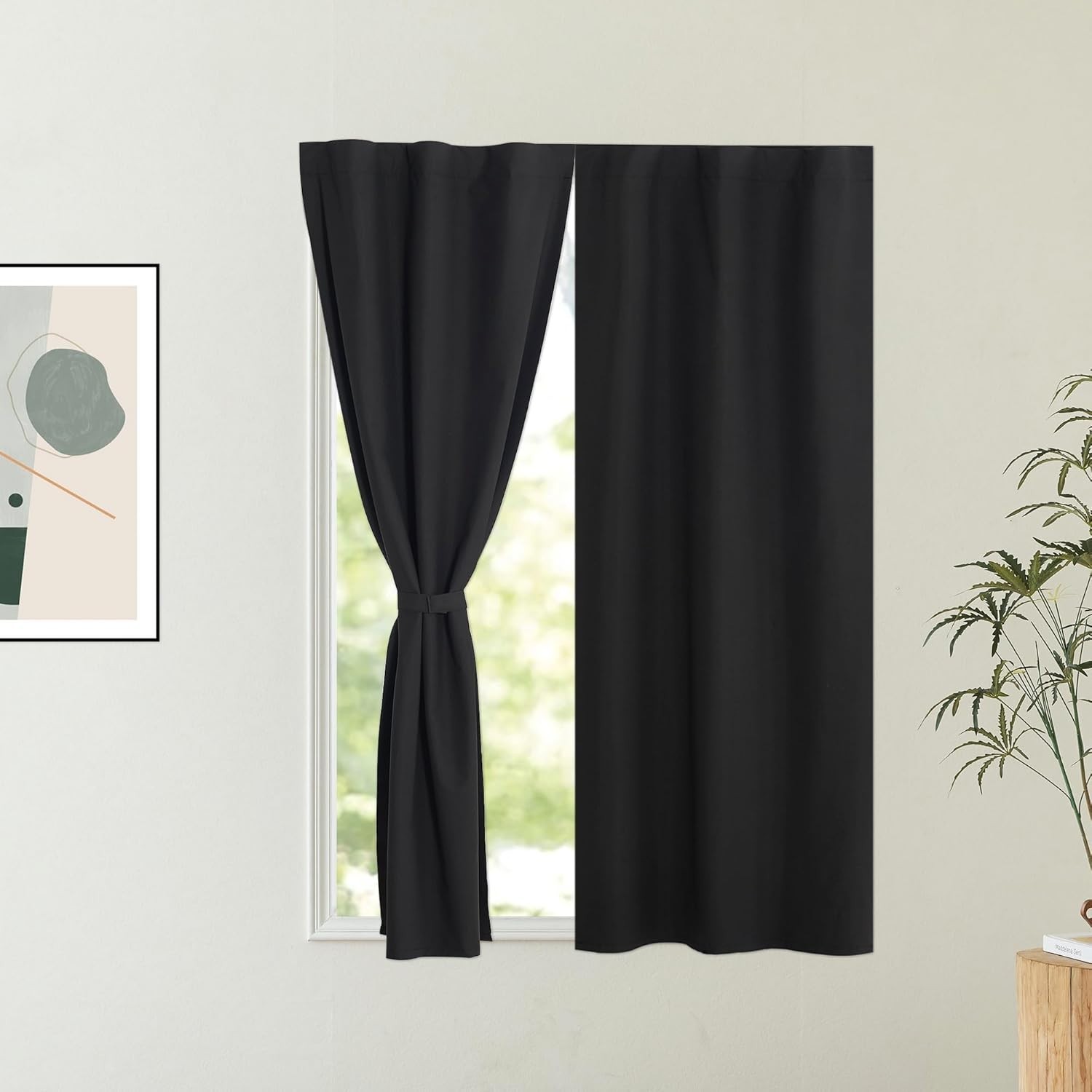 Full Blackout Door Curtain for Cordless Roller Window Covering Shades Blinds,…