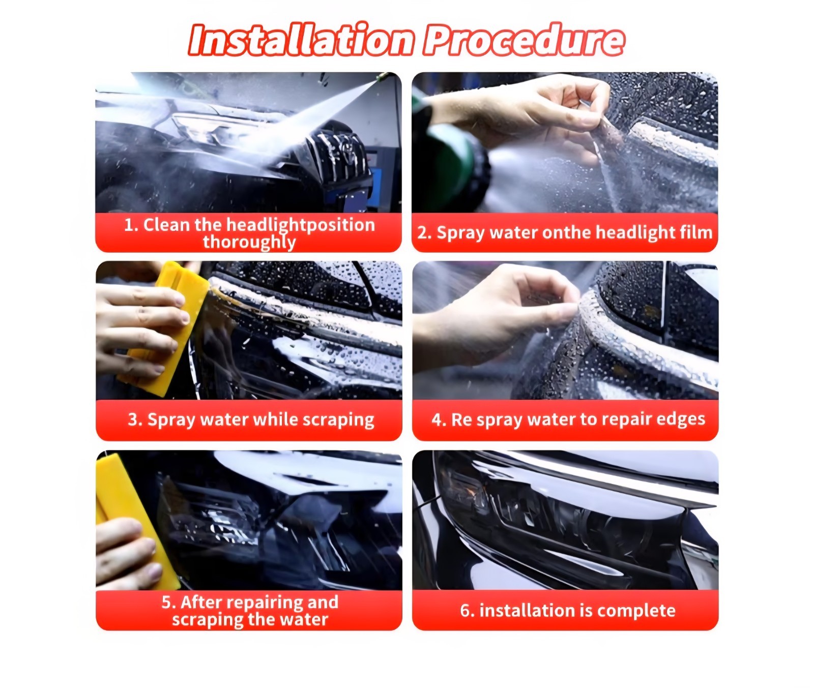 Car Headlight Protective Film for 2022 2023 2024 2025 Jeep Grand Cherokee