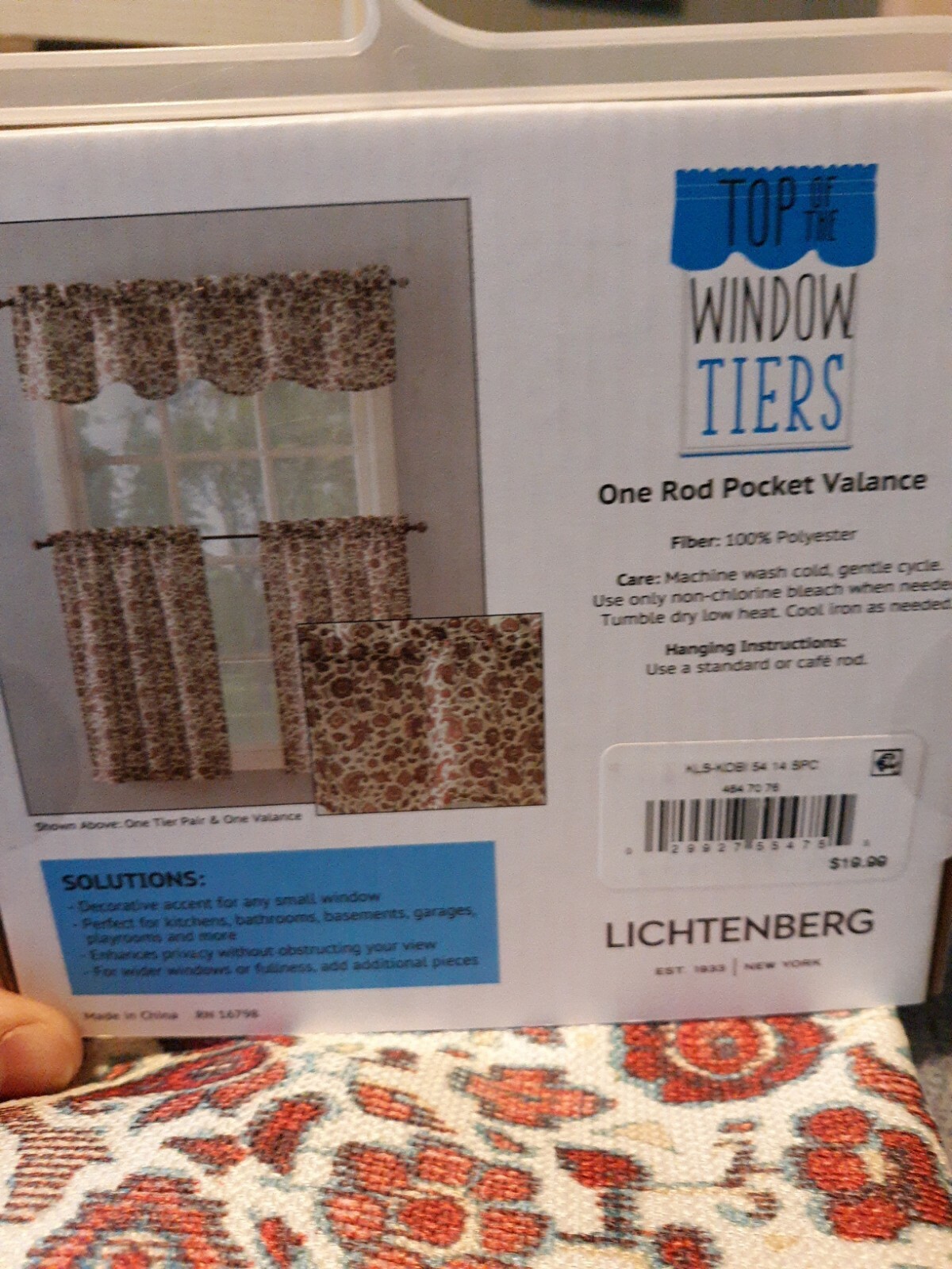 Window curtain Kobi Floral Valance Flowers Lichtenberg new