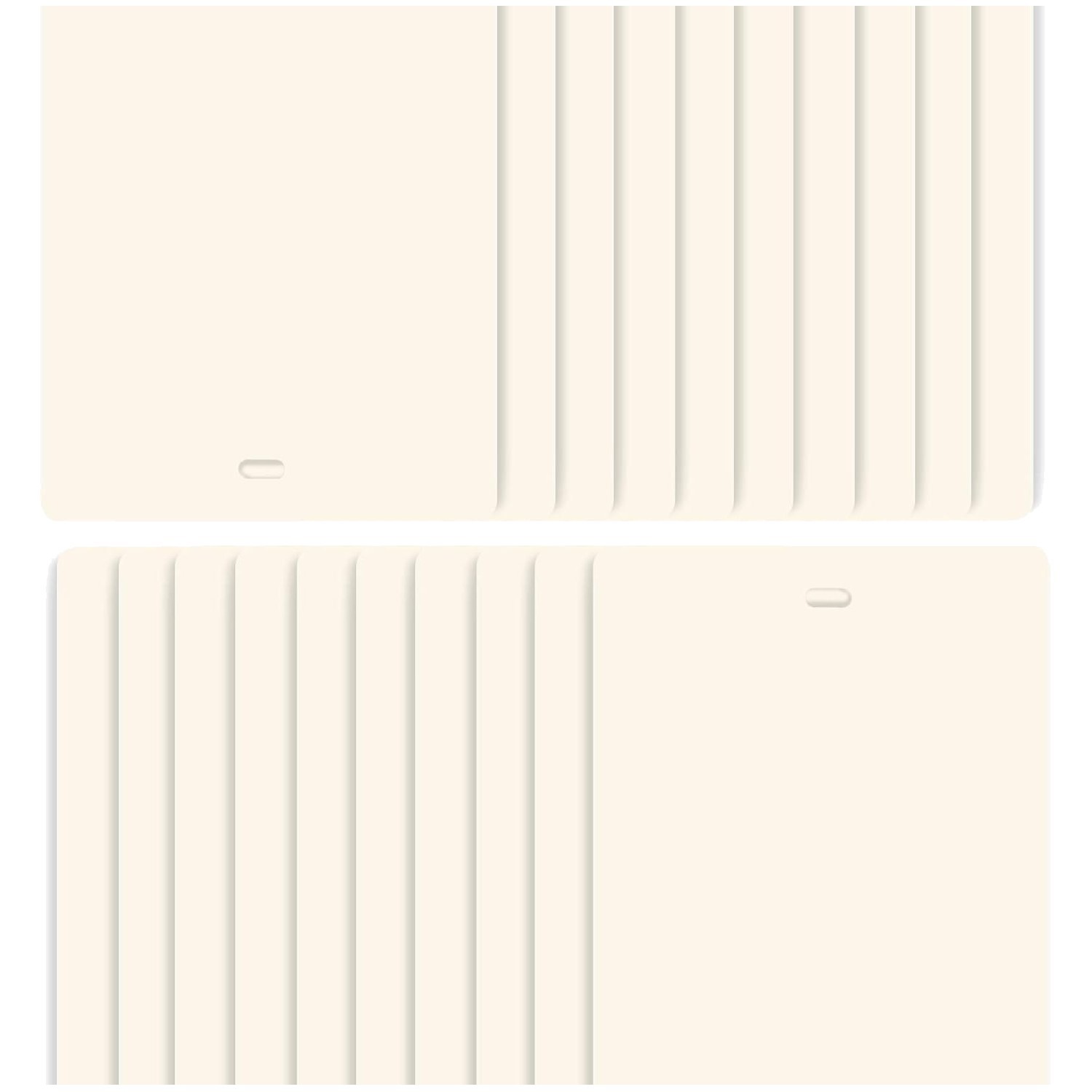 Smooth Curved Ivory Vertical Blind Replacement Slats