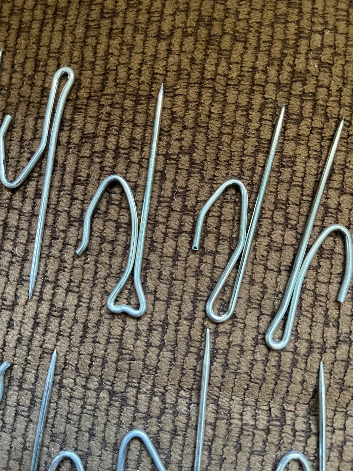 Drapery curtain hooks Vintage 1960s pleat 2.5 – 3 inch pin – lot of 18