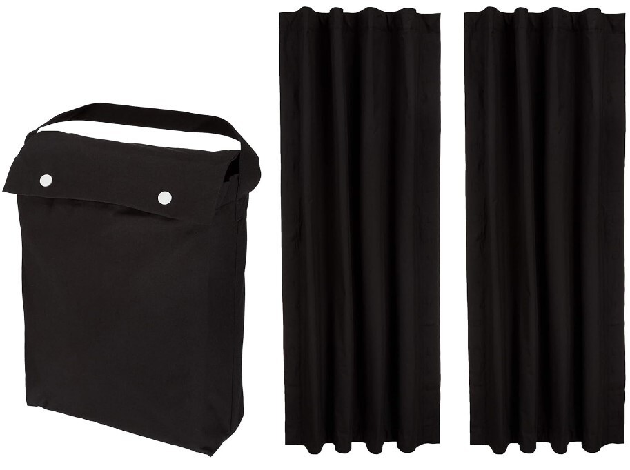 Amazon Basics Portable Window Blackout Curtain w/ Suction Cups 78″L x 50″W 2 PK