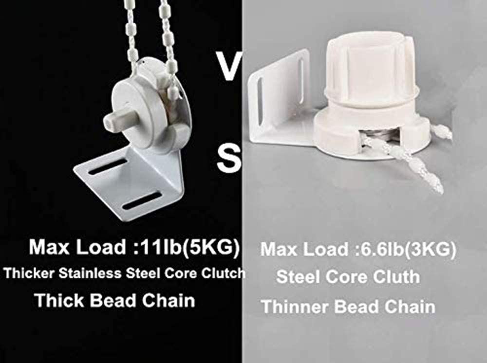 Roller Blind Shade Metal Core Clutch Bracket Cord 0.21″W x 0.24″H, Beige