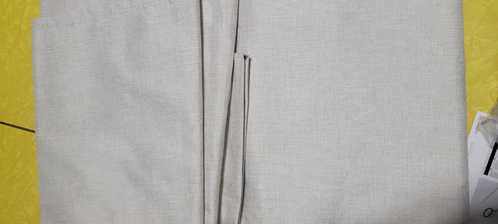 Set of Light Brown Beige Blackout Curtains 50 In x 72 In