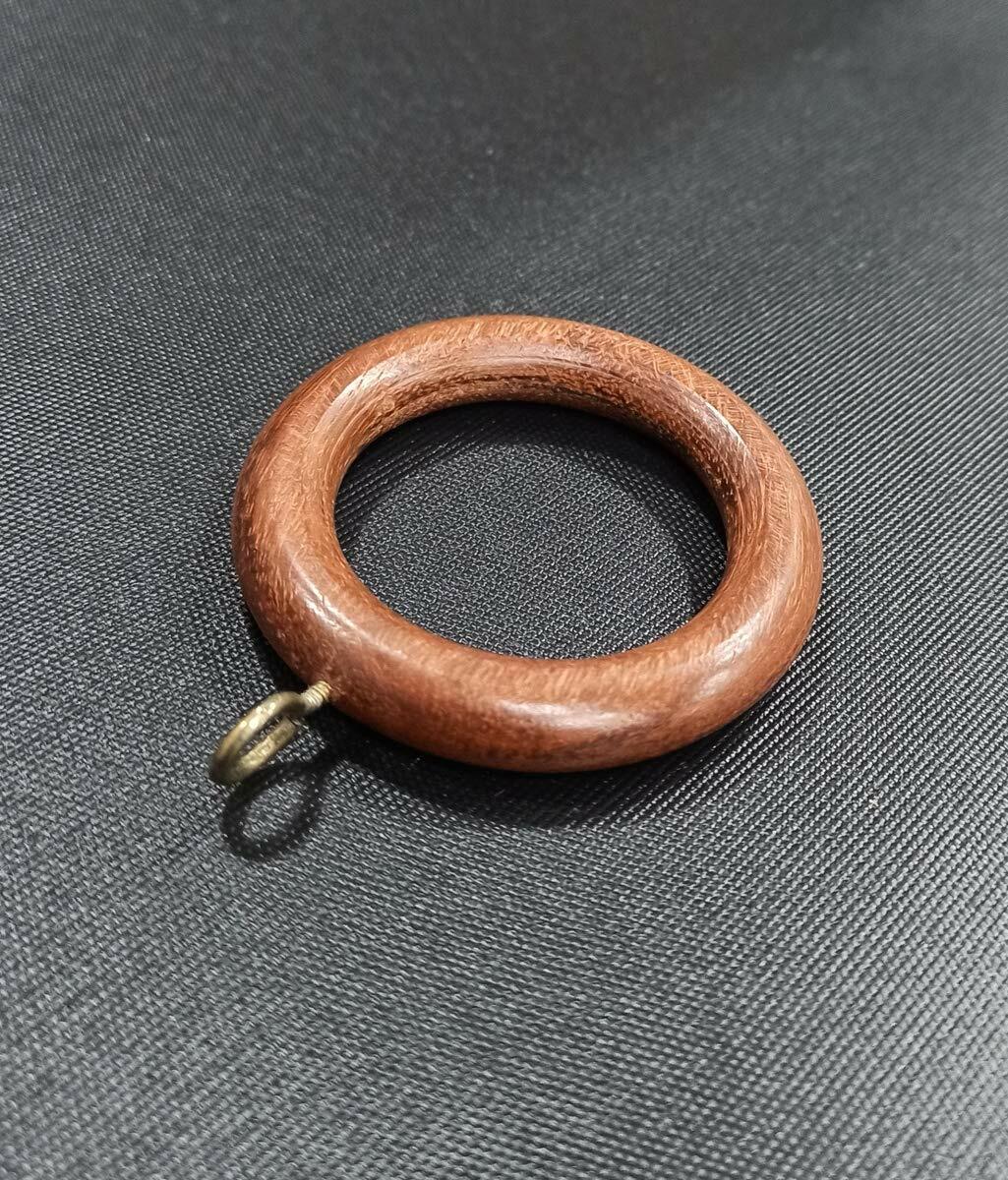 Wooden Curtain Drapery Rings with Hook Eyes Pole Rod Rings Craft Drapery 16 pcs.