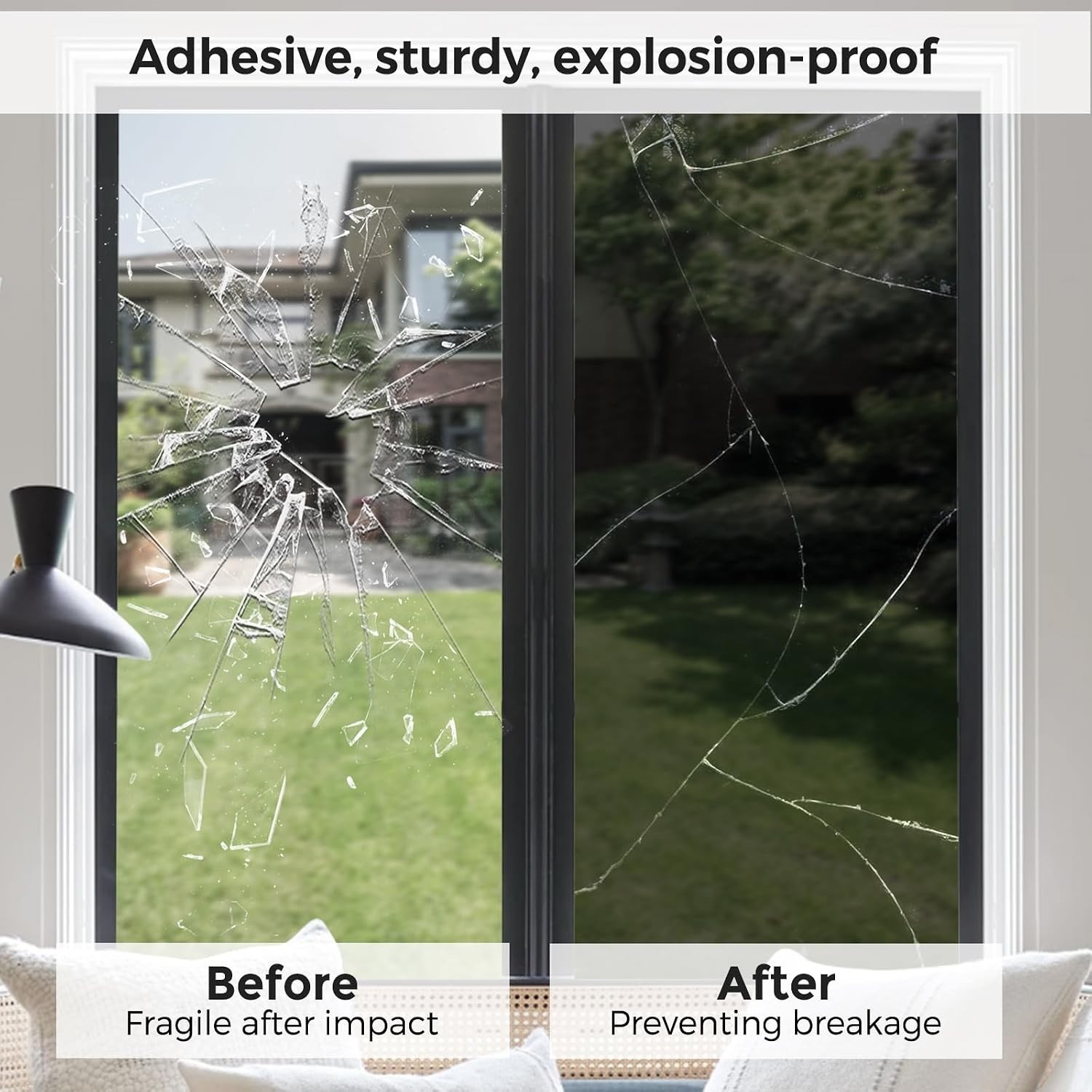 Daytime Privacy Reflective Window Film with Installation Tools – 17.5×78.7 Inch