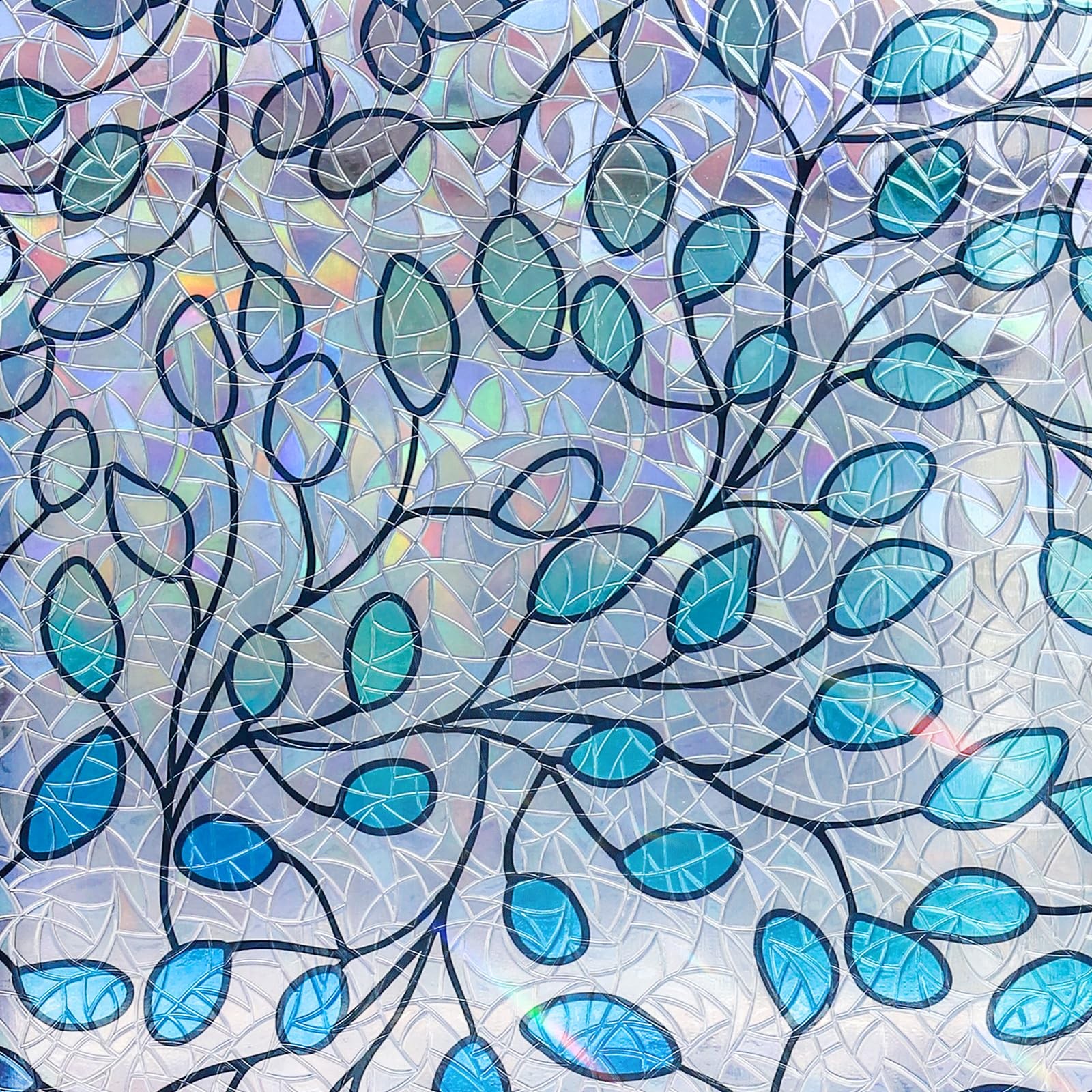 Colored Leaves Privacy Window Film with UV 31.5″ x 78.7″, Leaves_017