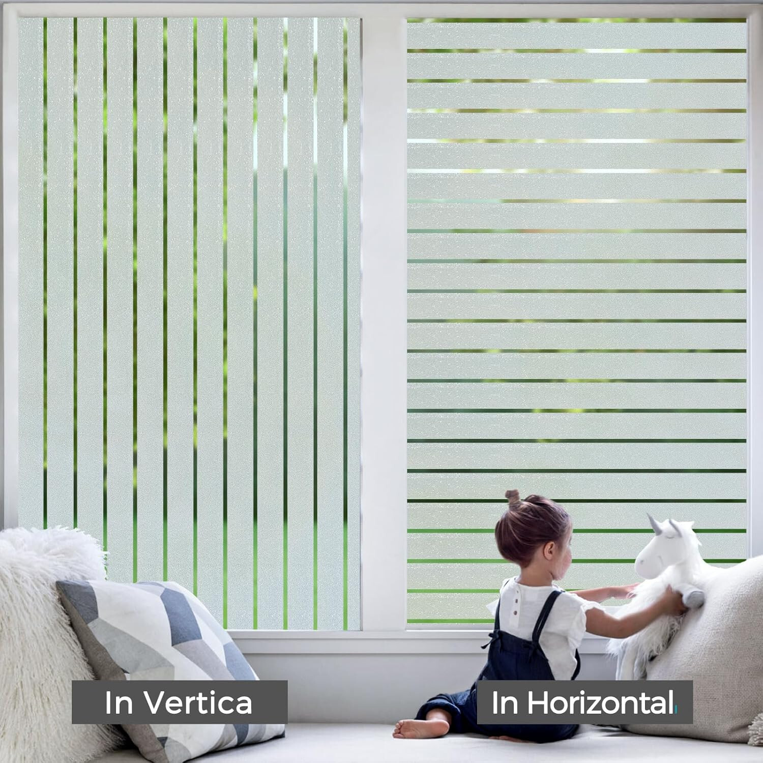 2-Pack Coavas Frosted Window Film, 23.6×78.7in, Heat Blocking, Static Cling