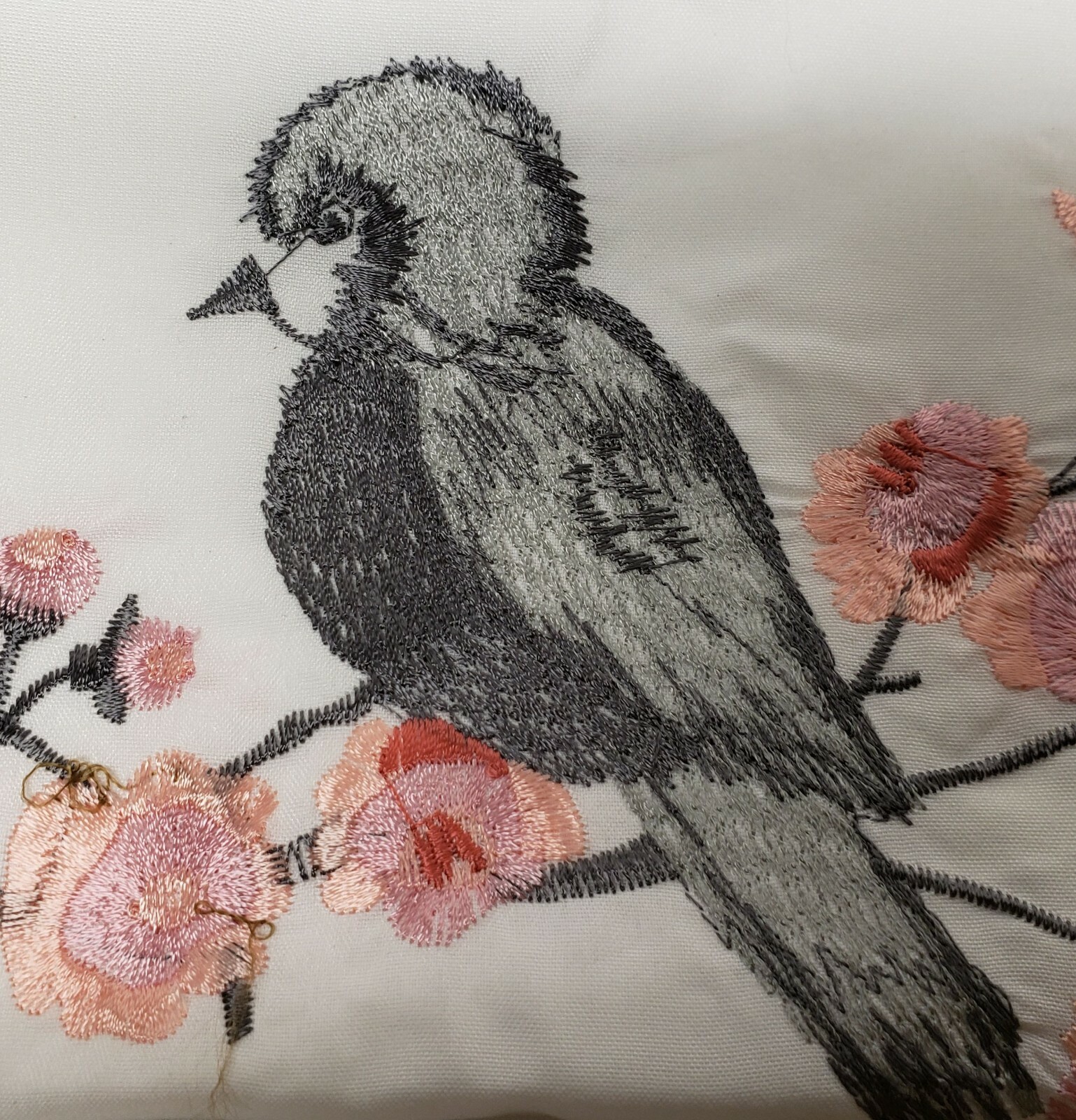 3pc Embroidered Kitchen Curtains Set:2 Tiers (28″x36″) & Valance(56″x15″)BIRD,RH