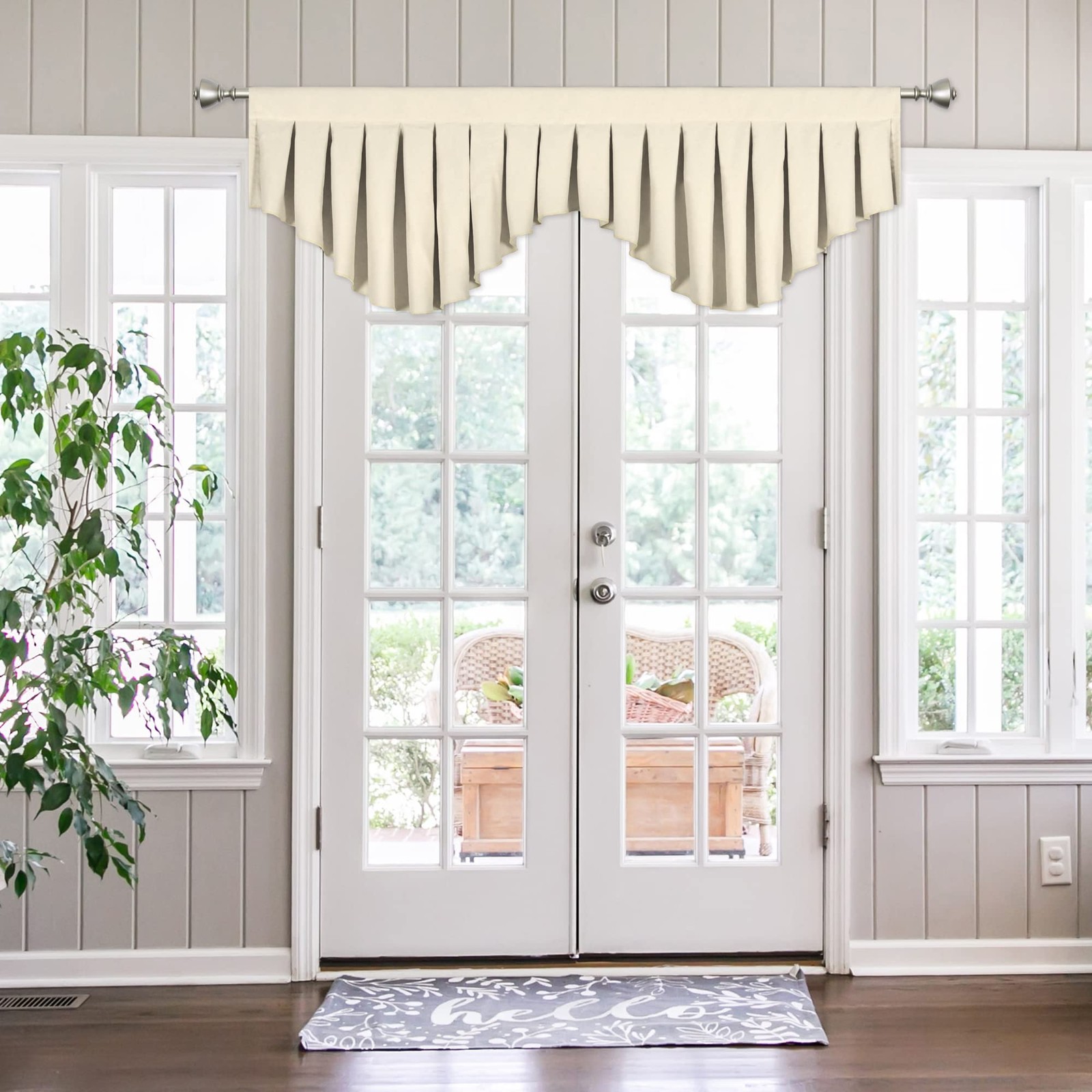 Oyring Blackout Curtain Valances Beige Valances For Windows Rod Pocket Window