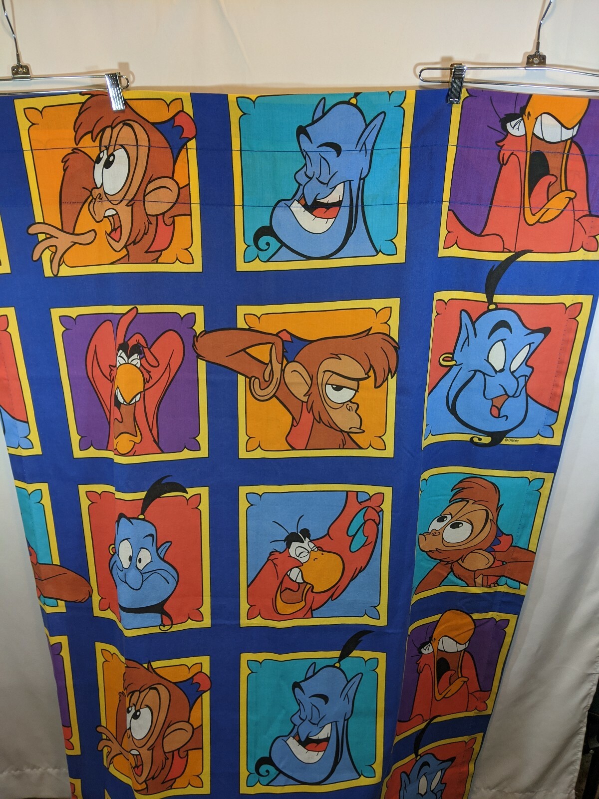 Disney Aladdin Curtains x2 piece lot 46x66in Disney vintage 90s animation