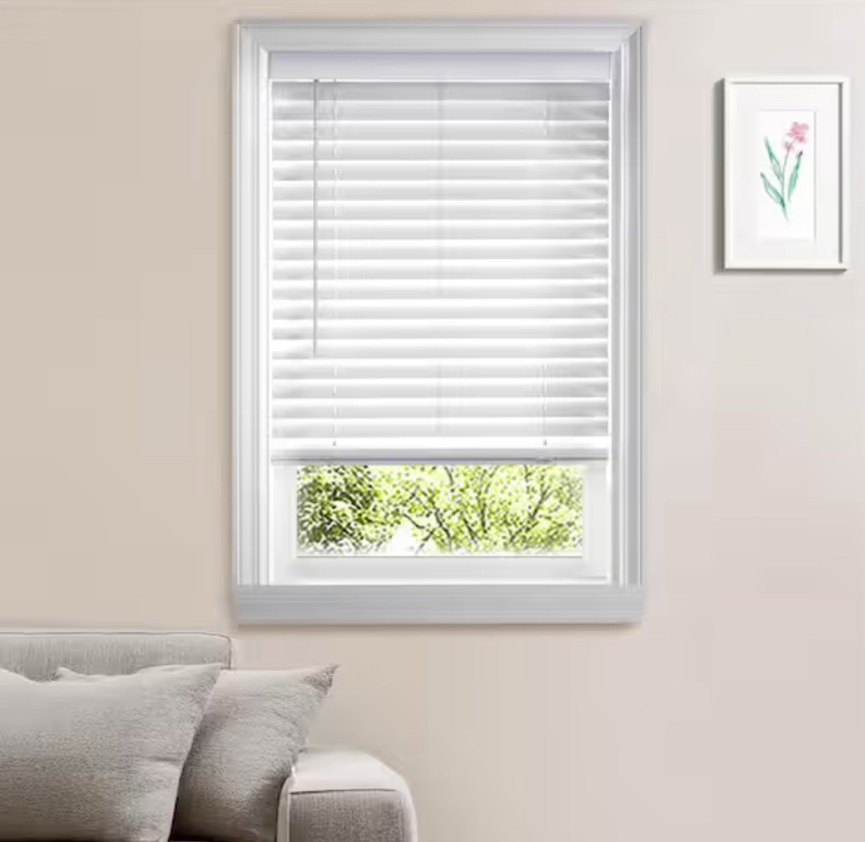 Home Decorators White Cordless 2” Faux Wood Blinds – Multiple Sizes