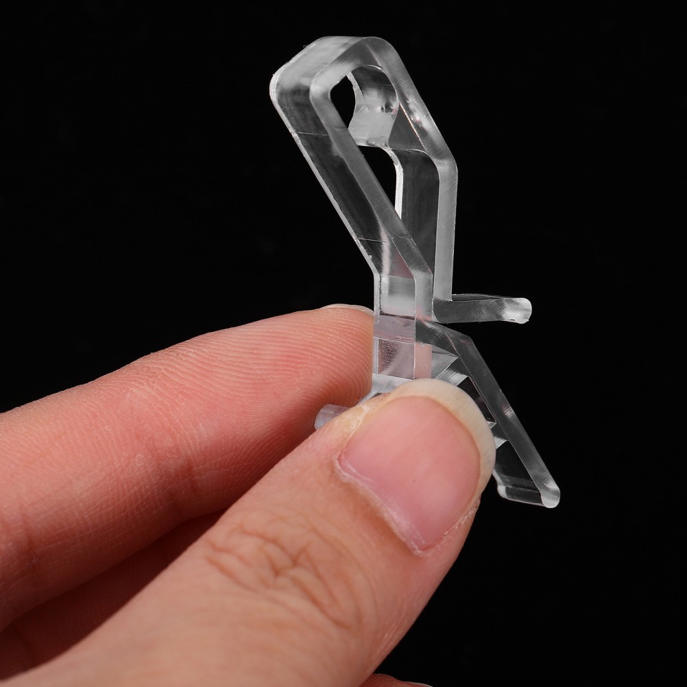 20Pcs Blind Clips Transparent Rectangular For Home Office Use