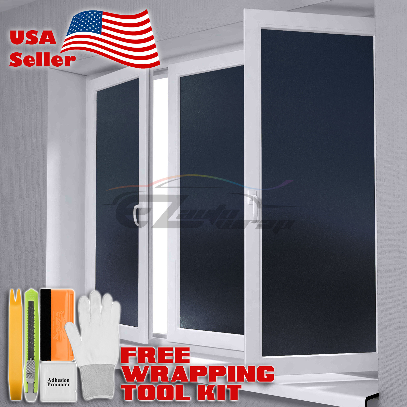 【Frosted Film】 Black Glass Home Bathroom Window Security Privacy Sticker Sheet