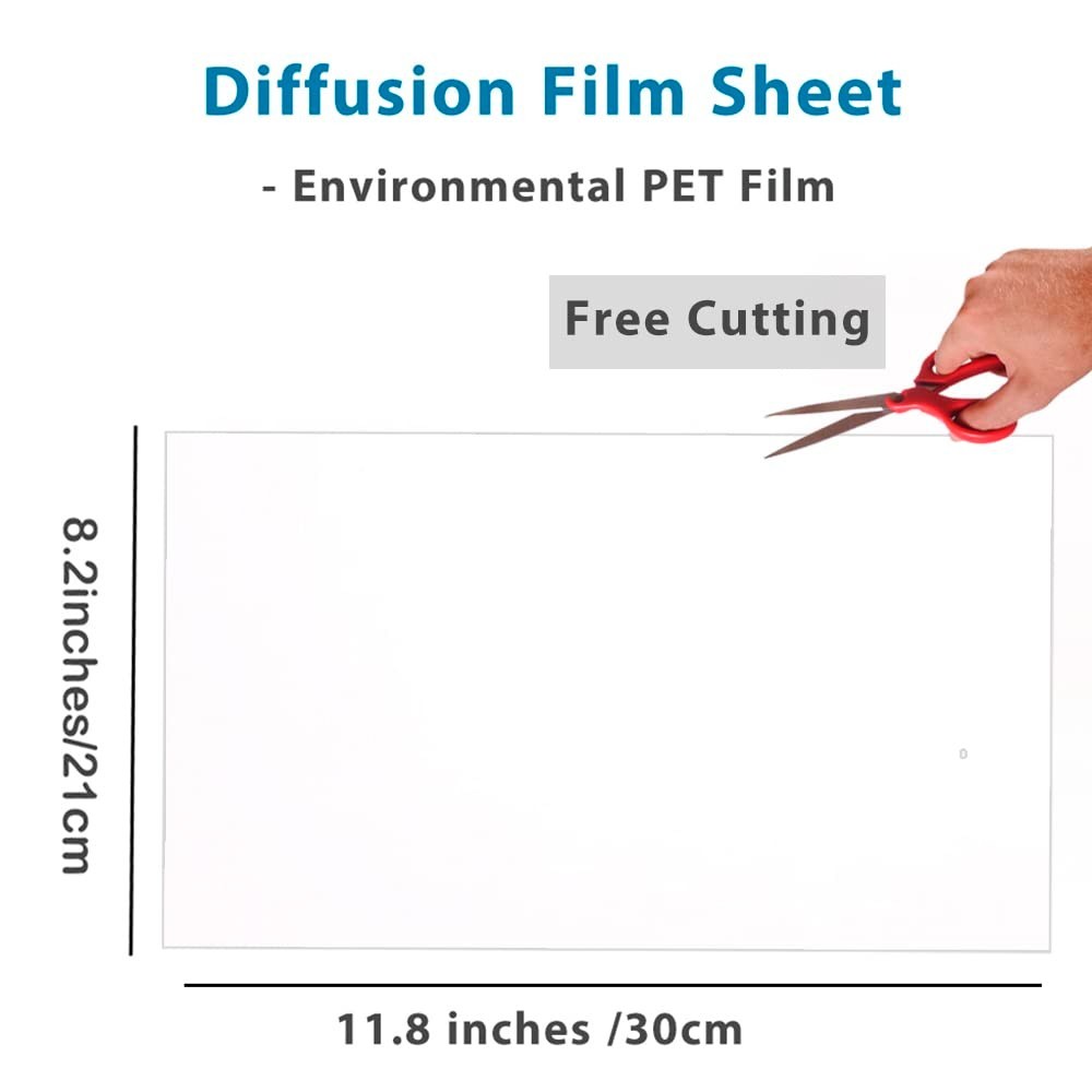 Lighting Diffusion Sticker 3 PCS Sheet 7.8X11.8Inches Soften Light Dimming Film