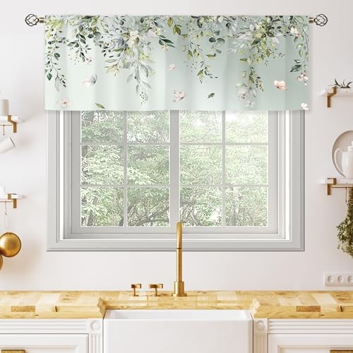 Sage Green Eucalyptus Botanical 52″W x 18″L (Pack of 1) 07 Gradient Green