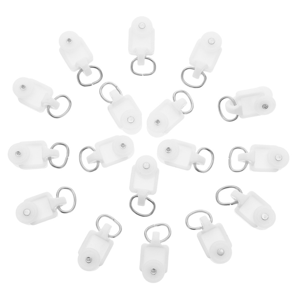 100 PCS Dual Wheel Roller Gliders Sliding Door Curtain Track Rail