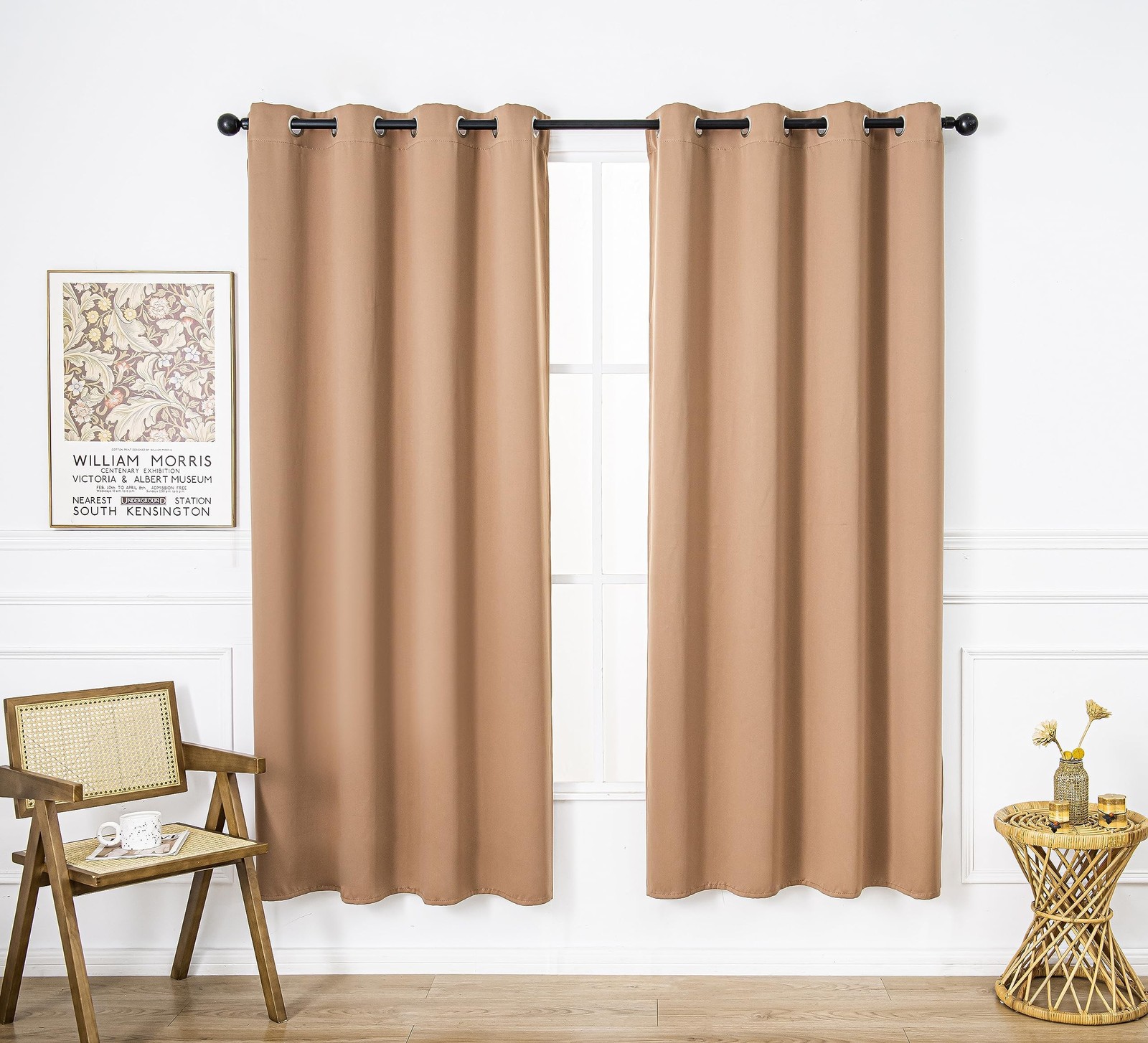 PI Blackout Curtains 84 Inches Length,Grommet Doorway Privacy Thermal Insulat…