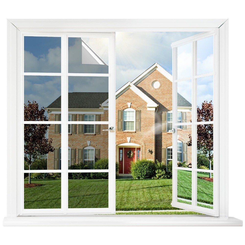 rabbitgoo Tint One Way Mirror Window Film UV Blocking Reflective Removable Home