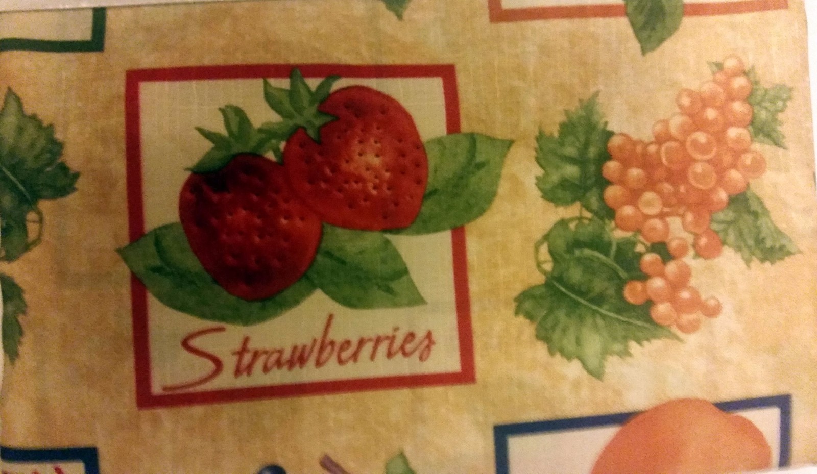 3pc Printed Kitchen Curtains Set:2 Tiers (30″x36″) & Swag (60″x36″)FRUITS BOX,LX