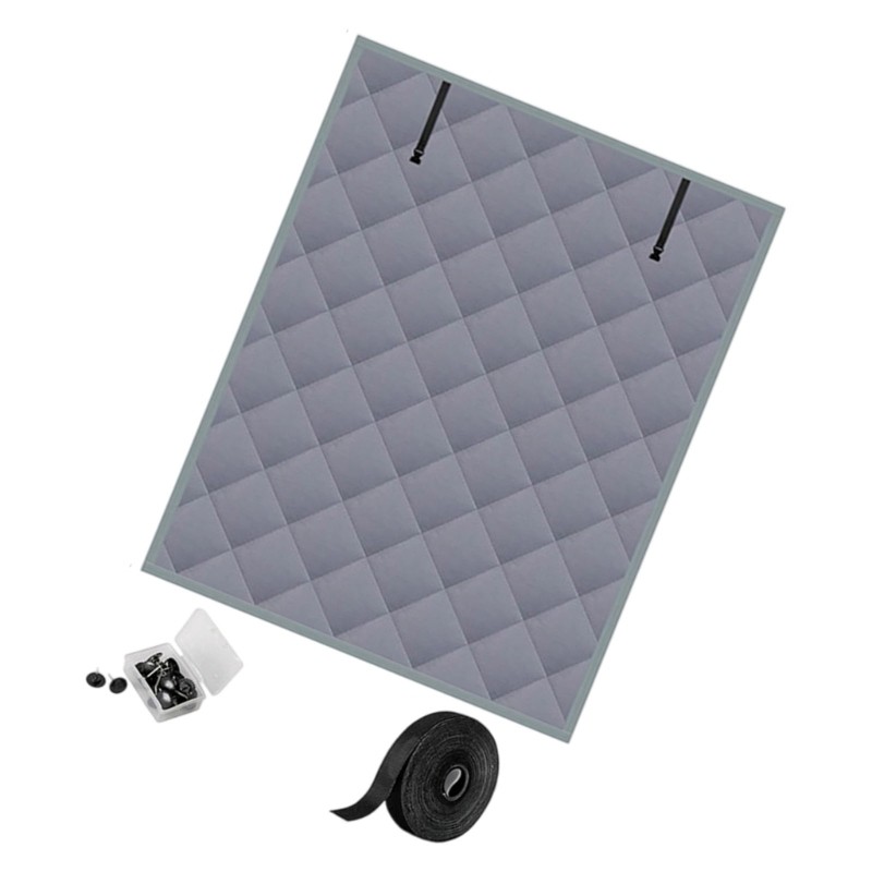 Window Insulation Curtain Set Reinforced Oxford Fabric Fasteners Complete Set