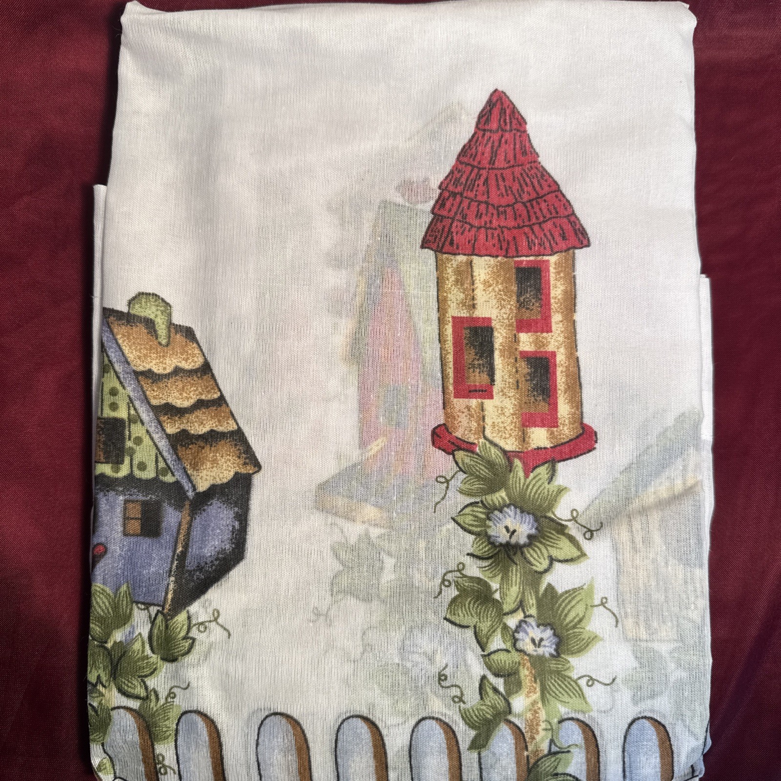 Kitchen Curtain Birdhouse Tier Panel 60”X 36” Just Panel