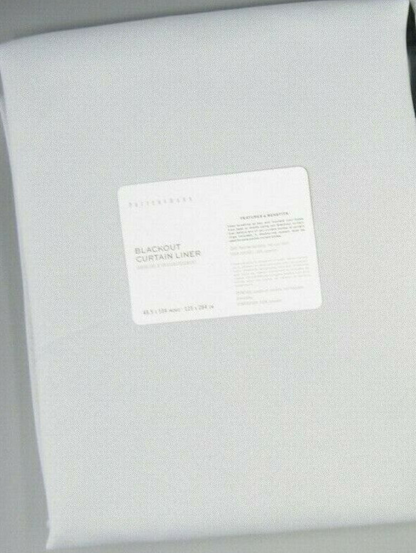 Pottery Barn Universal Blackout Curtain Liner Off White 50 x 108″ #A1035
