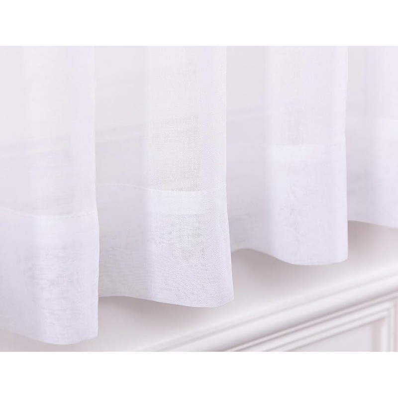 Sheer Polyester Voile Curtains Semi-Sheer Natural Light Control Window Drapes US