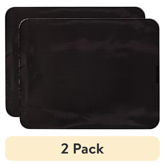 Auto Drive Universal Fit Static Cling Sun Shade, Black, 12″x16″, 2 Pack