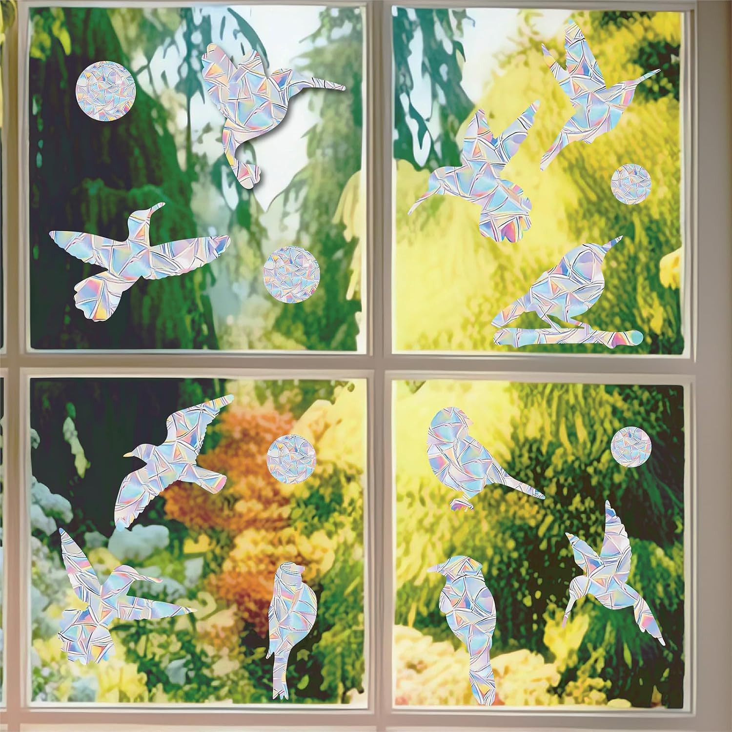 Anti-Collision Window Decals for Bird Strikes,Static Clings Glass Door Window St