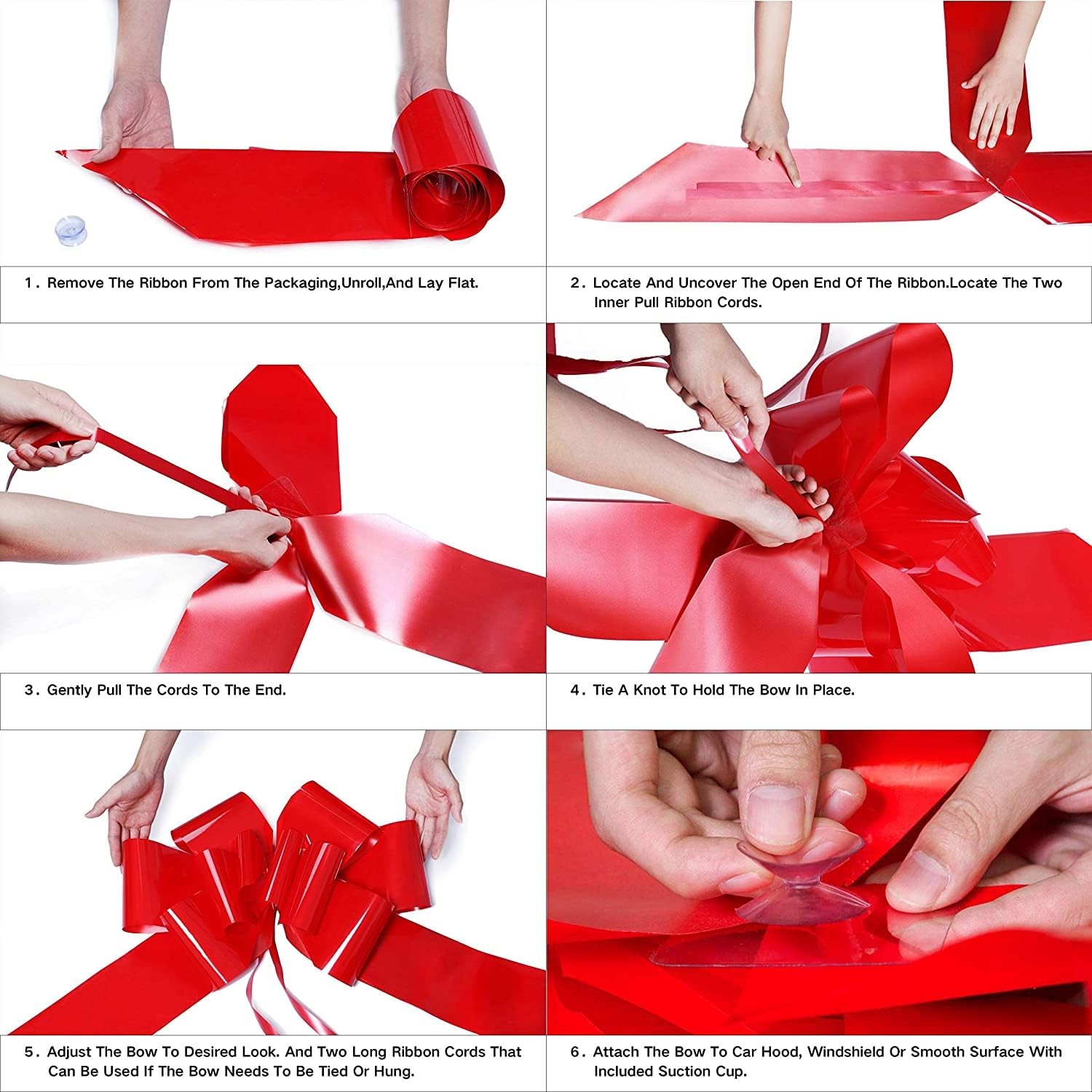 30 Inch Giant red Car Bow Extra Large Pull Bow for New Car Gift, Graduation, …