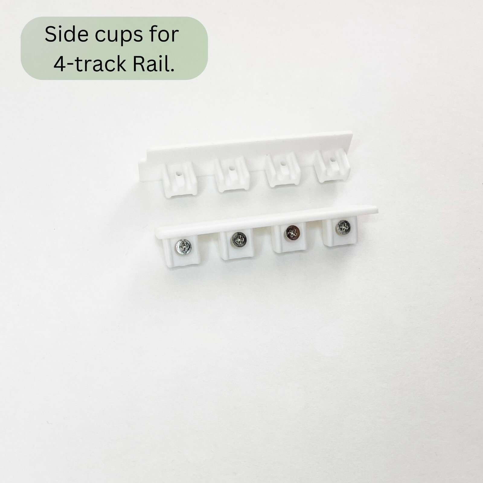 4-track Rail for Vertical Blinds or Curtains, inside, outside mount, Custom Size